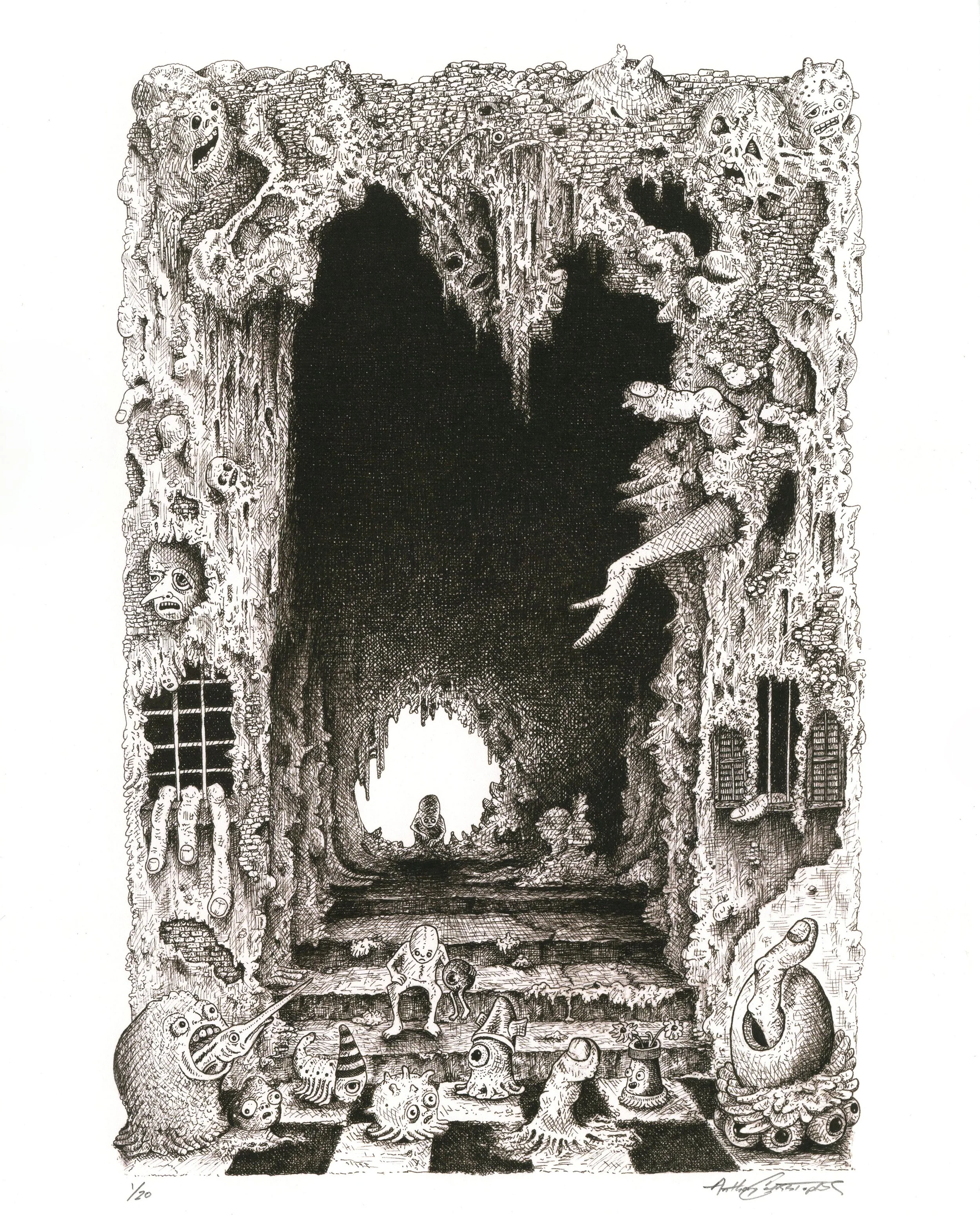 A Collection of Oddities print. Edition of 20. (11x14